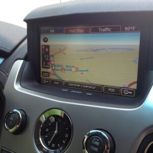 cadillac cts pop up screen displaying map