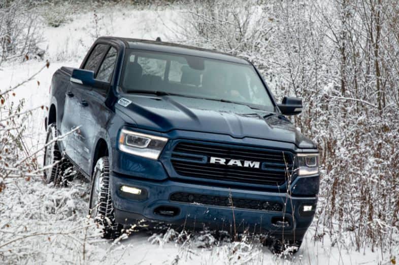 ram rev in snow